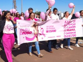 Caminhada Rosa levou informação sobre o câncer de mama para a população de Bandeirantes