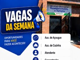 Confira as oportunidades de emprego desta semana em Bandeirantes